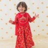 TIBER TABER Girl Embroidered Pants & Top Suit Sets