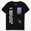 YB DNMX Boys EPP-11 Typographic Print Slim Fit Cotton Round-Neck T-Shirt