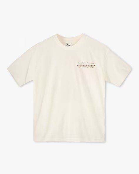 YB DNMX Boys Printed Loose Fit Cotton Crew-Neck T-Shirt